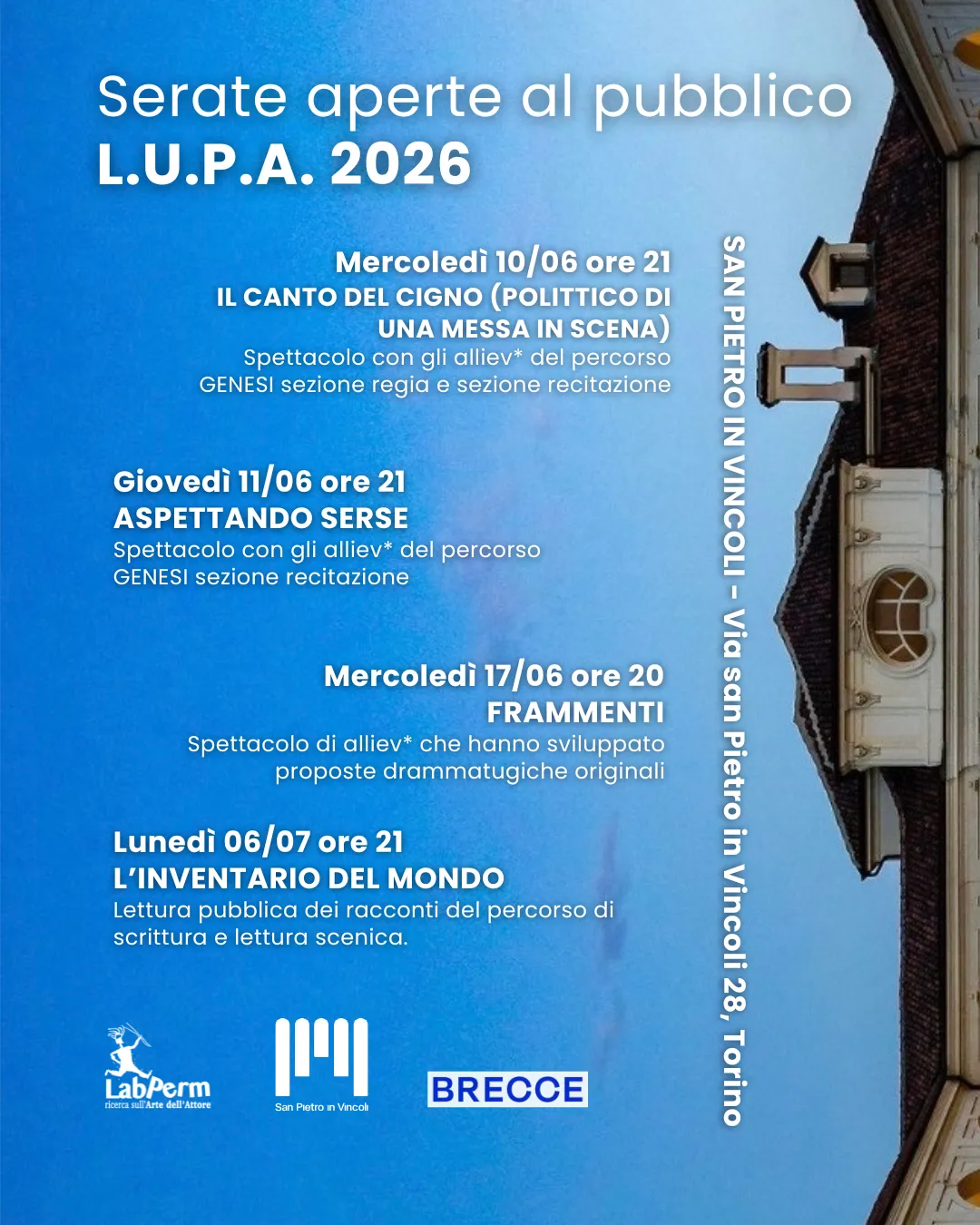 Le serate aperte della LUPA 26